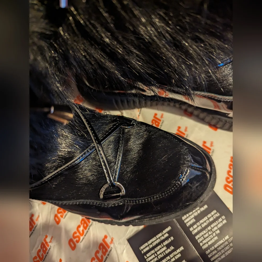 Oscar sport Italian cortina black fur boots - Picture 4 of 9